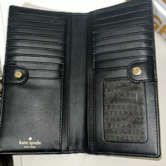 Kate Spade New York Grand Street Colorblock Stacy Wallet Warm Beige/Black - Picture 6 of 14